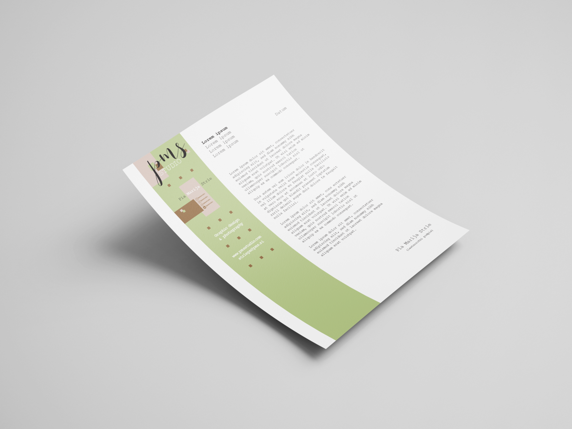 CGP Dizajn studio – dopisni list