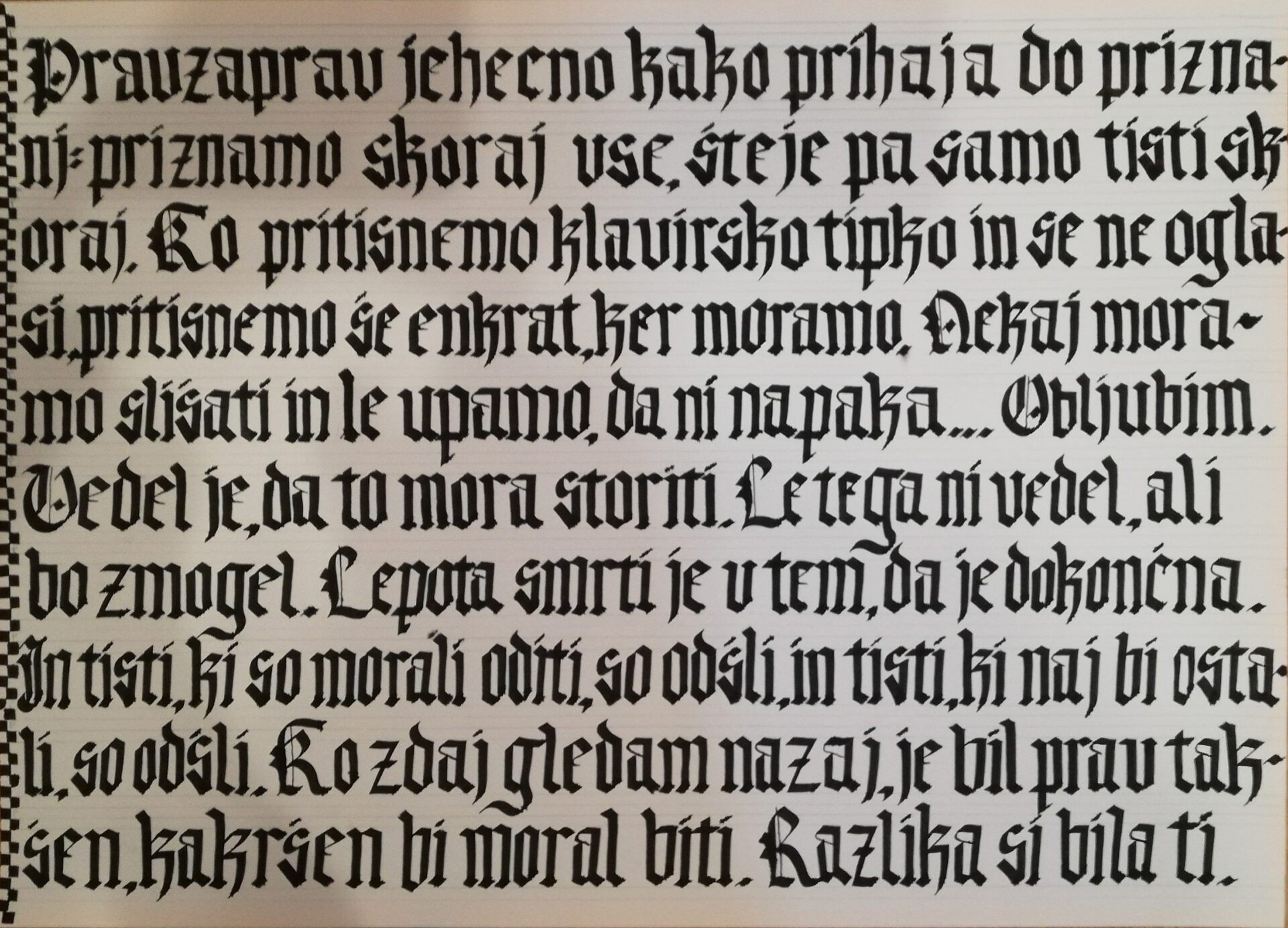 Kaligrafija – Gotica