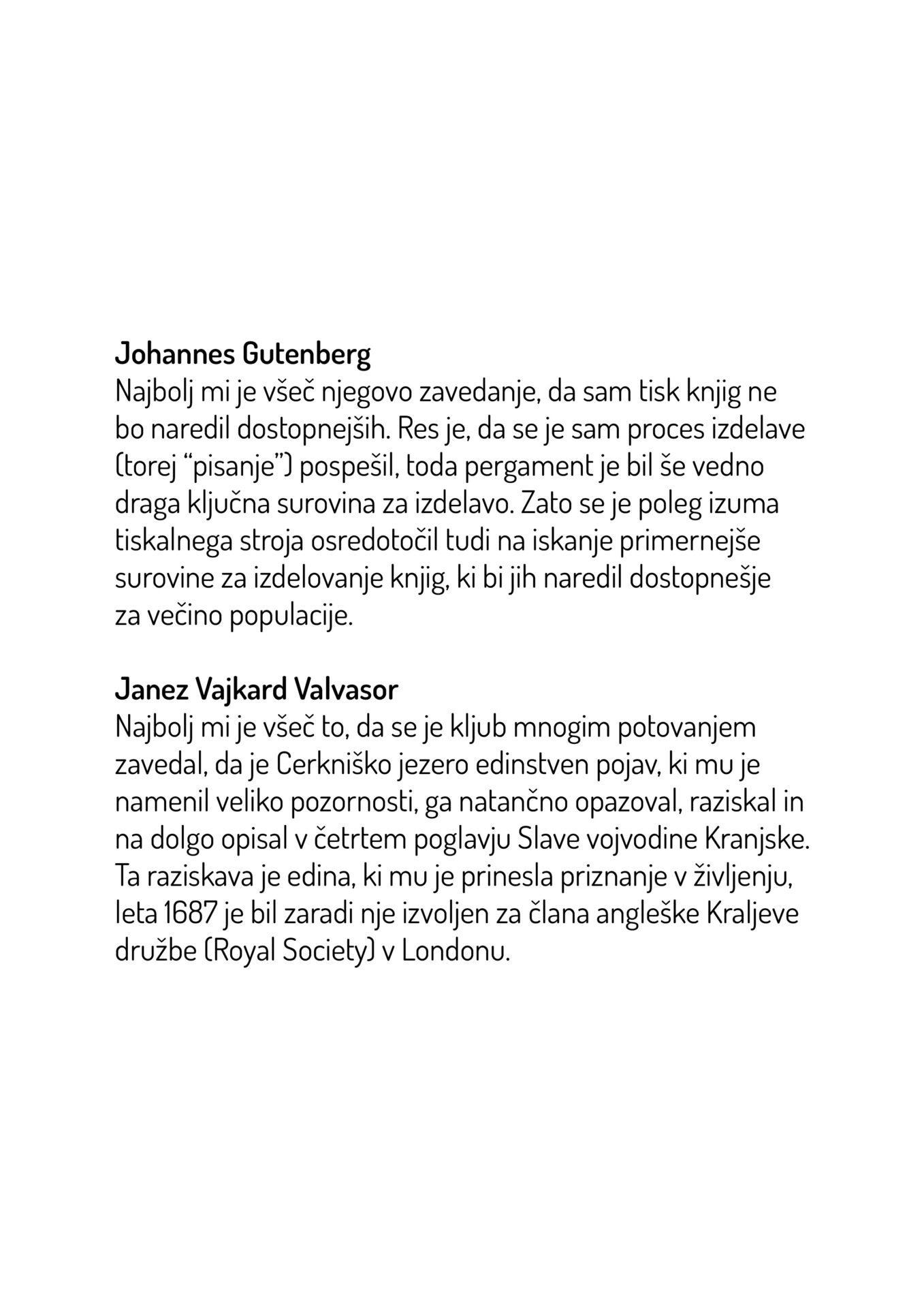 Tipografska knjiga – Gutenberg in Valvasor