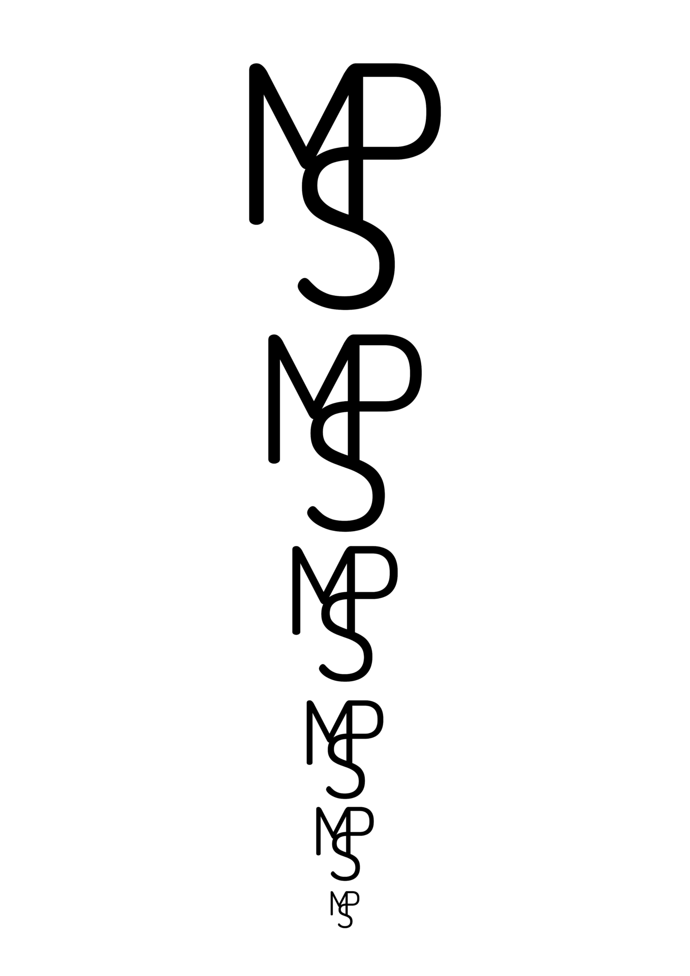 Tipografska knjiga – Monogram brezserifni 1