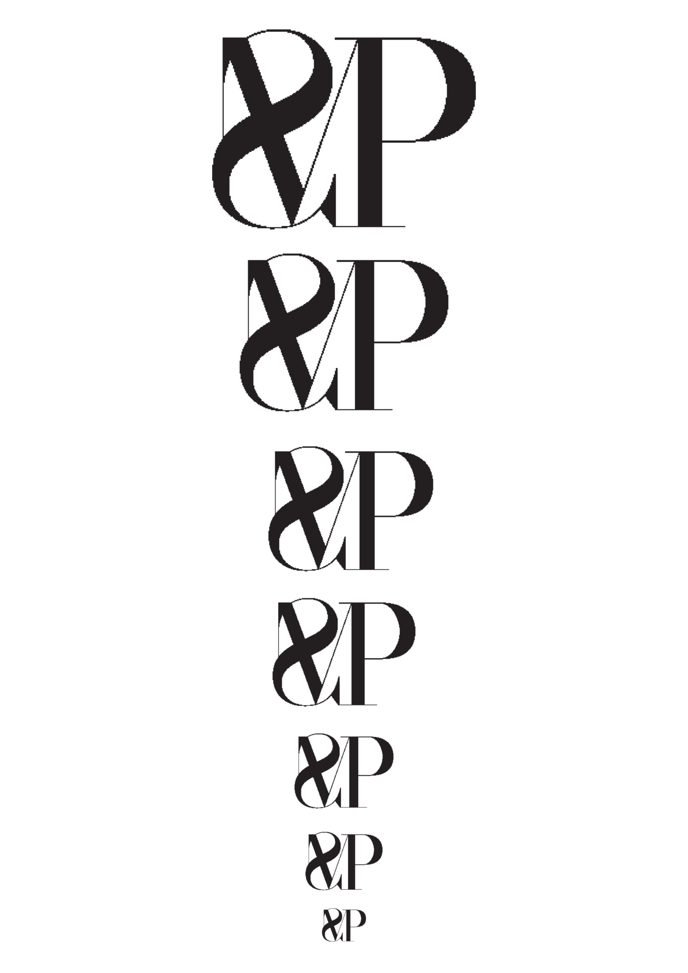 Tipografska knjiga – Monogram serifni 1