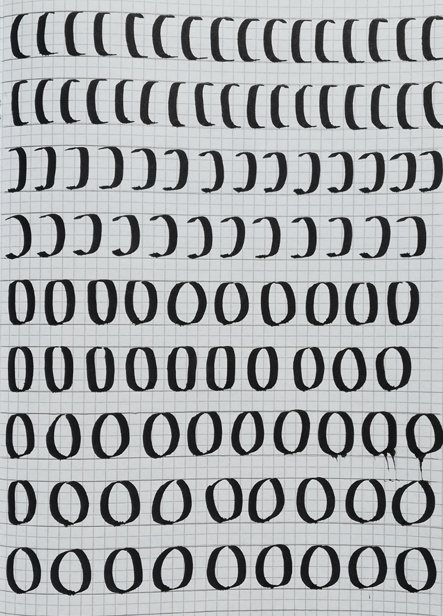 Tipografska knjiga – Predkaligrafske vaje 3