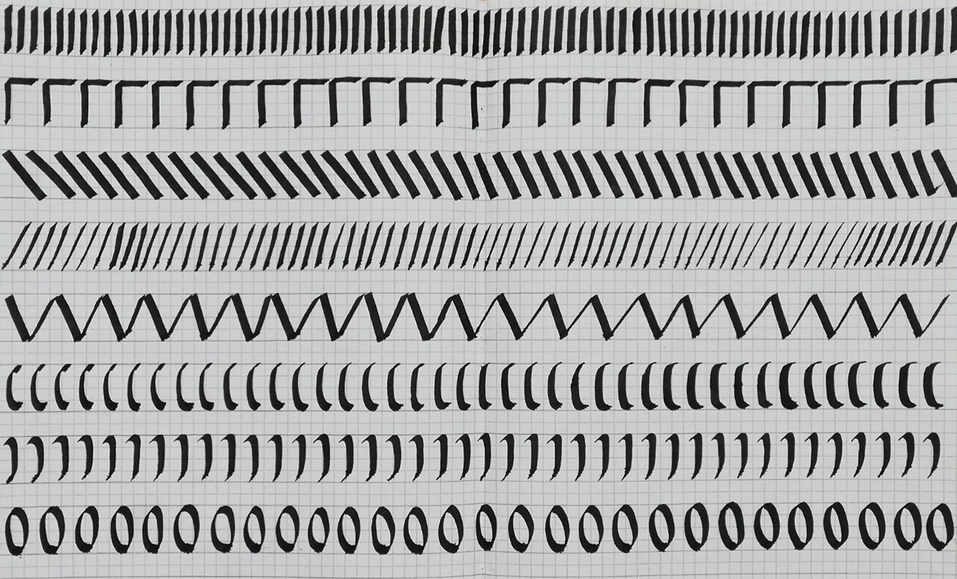 Tipografska knjiga – Predkaligrafske vaje 4