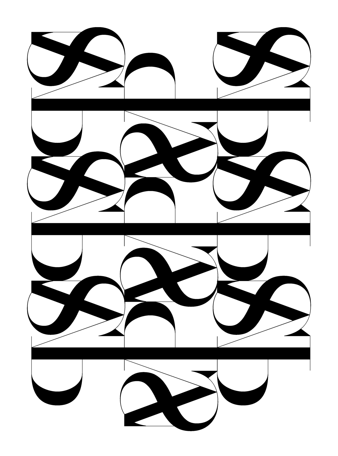 Tipografska knjiga – Ritem vzorec serifni 2