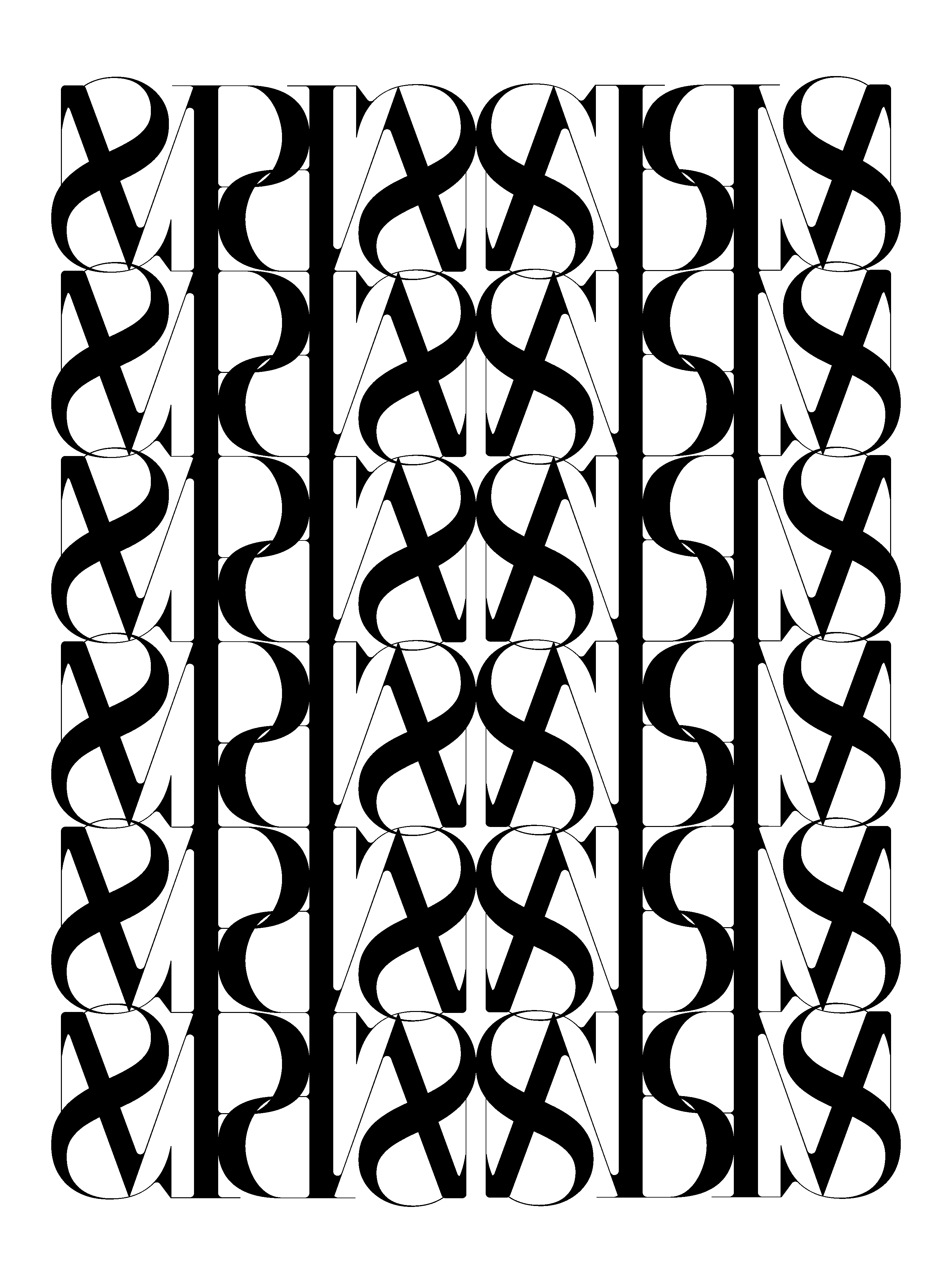 Tipografska knjiga – Ritem vzorec serifni 5